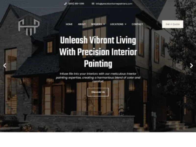 Precision Home Painting website screenshot