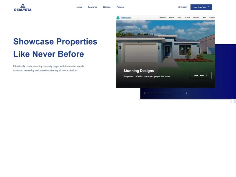 Realysta website screenshot