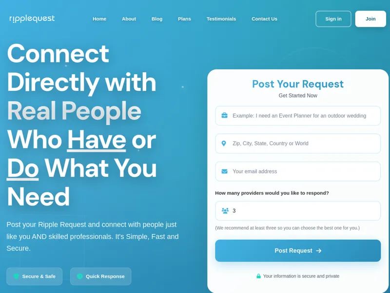 Ripplequest website screenshot